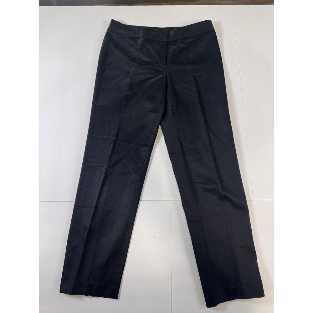Talbots Signature Women’s Black Ankle Trousers Size 4 Cotton Silk Blend